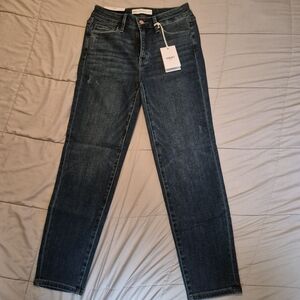NWT VERVET by Flying Monkey Brenda High Rise Straight Leg Jeans, 27, Dark Wash